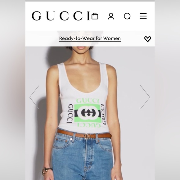 Gucci cotton Logo Tank Top NWT - Picture 4 of 11